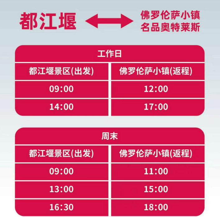 免费！都江堰景区-佛罗伦萨小镇直通车开启试运行！更多福利活动→